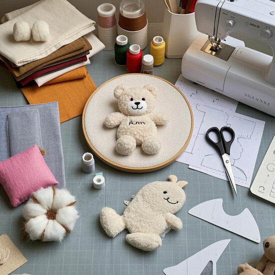 Materials needed to make a stuffed animal