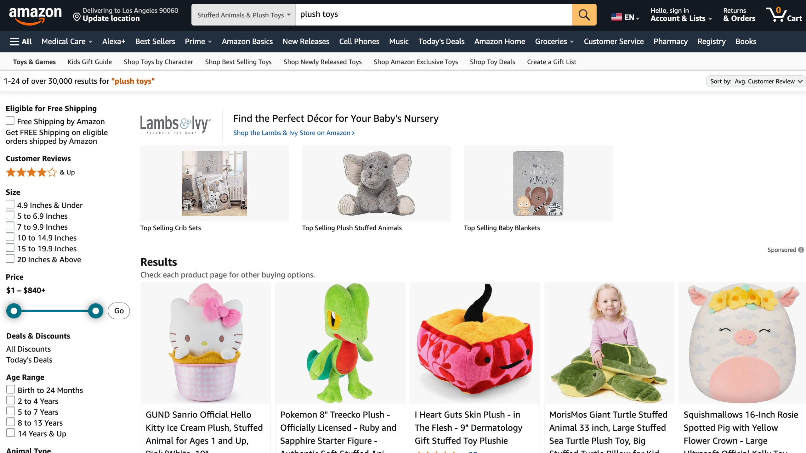 Amazon buying plush toys